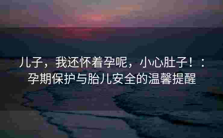 儿子,我还怀着孕呢,小心肚子!:孕期保护与胎儿安全的温馨提醒 儿子,我还怀着孕呢,小心肚子!:孕期保护与胎儿安全的温馨提醒