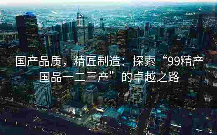 国产品质，精匠制造：探索“99精产国品一二三产”的卓越之路