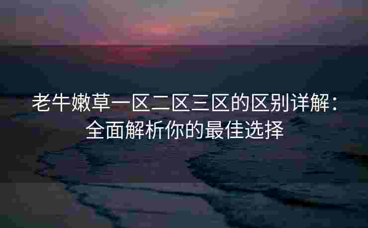 老牛嫩草一区二区三区的区别详解:全面解析你的最佳选择 老牛嫩草一区二区三区的区别详解:全面解析你的最佳选择